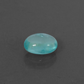 0.52 ct Blue Apatite Gemstone, Apatite Gem in Oval Cabochon Shape for Sale.