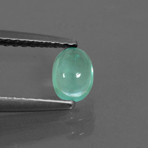 0.47 ct Green Apatite Stone, Natural Apatite in Oval Cabochon Shape for Sale