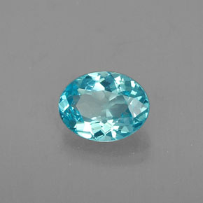 0.65 ct Blue Apatite Stone, Natural Apatite in Oval Facet Shape for Sale