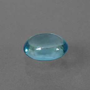 0.58 ct Blue Apatite Stone, Natural Apatite in Oval Cabochon Shape for Sale