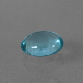 0.56 ct Blue Apatite Stone, Natural Apatite in Oval Cabochon Shape for Sale