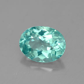 1.54 ct Green Apatite Stone, Natural Apatite in Oval Facet Shape for Sale
