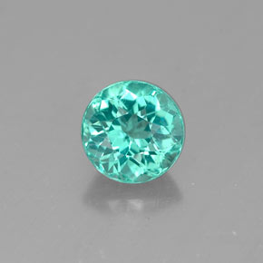 0.67 ct Green Apatite Gemstone, Apatite Gem in Round Facet Shape for Sale.