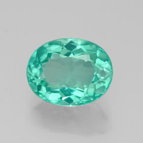 2.04 ct Green Apatite Stone, Natural Apatite in Oval Facet Shape for Sale