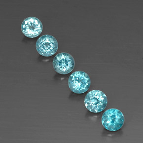 2.00 ct Blue Apatite Stone, Natural Apatite in Round Facet Shape for Sale