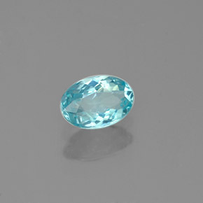 0.45 ct Blue Apatite Stone, Natural Apatite in Oval Facet Shape for Sale
