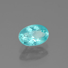 0.57 ct Blue Apatite Stone, Natural Apatite in Oval Facet Shape for Sale