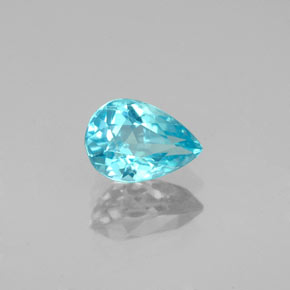 0.83 ct Blue Apatite Stone, Natural Apatite in Pear Facet Shape for Sale