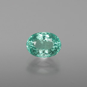 1.07 ct Green Apatite Gemstone, Apatite Gem in Oval Facet Shape for Sale.