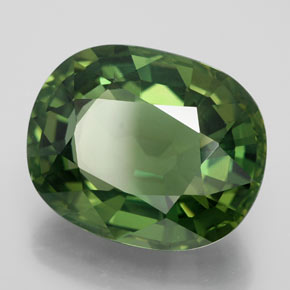 11.90 ct Green Apatite Stone, Natural Apatite in Oval Facet Shape for Sale