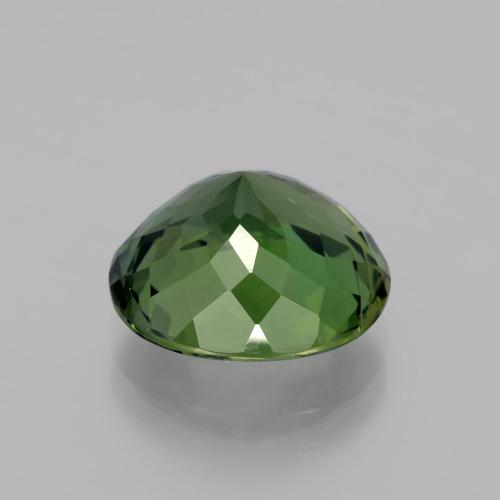 Apatite Gemstone in 11.9 x 11 mm Size for Sale, Apatite Stone in Dark Earthy Green Color