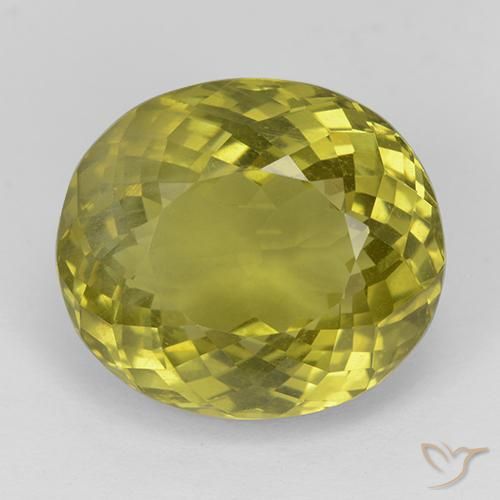 11.38 ct Yellow Apatite Stone, Natural Apatite in Oval Portuguese-Cut Shape for Sale