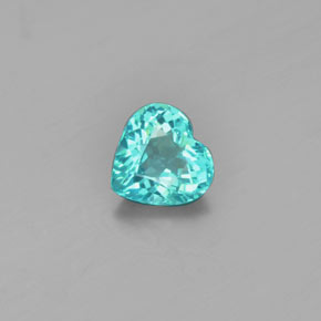 1.02 ct Green Apatite Gemstone, Apatite Gem in Heart Facet Shape for Sale.