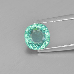 1.55 ct Green Apatite Gemstone, Apatite Gem in Cushion-Cut Shape for Sale.
