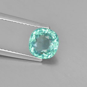 1.55 ct Green Apatite Stone, Natural Apatite in Cushion-Cut Shape for Sale
