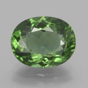 4.49 ct Green Apatite Gemstone, Apatite Gem in Oval Facet Shape for Sale.