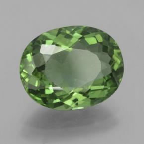 4.49 ct Green Apatite Stone, Natural Apatite in Oval Facet Shape for Sale