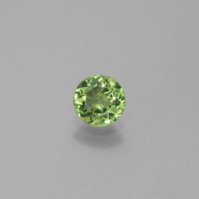 0.69 ct Green Apatite Gemstone, Apatite Gem in Round Facet Shape for Sale.