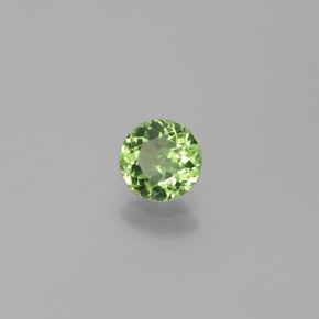 0.69 ct Green Apatite Stone, Natural Apatite in Round Facet Shape for Sale
