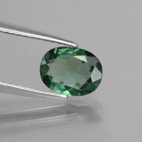 0.99 ct Green Apatite Stone, Natural Apatite in Oval Facet Shape for Sale