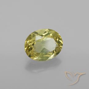 1.73 ct Yellow Apatite Stone, Natural Apatite in Oval Facet Shape for Sale