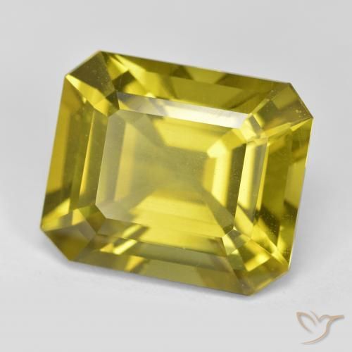 13.92 ct Yellow Apatite, 13.2 x 15.6 mm Octagon Cut From Madagascar, Photo A