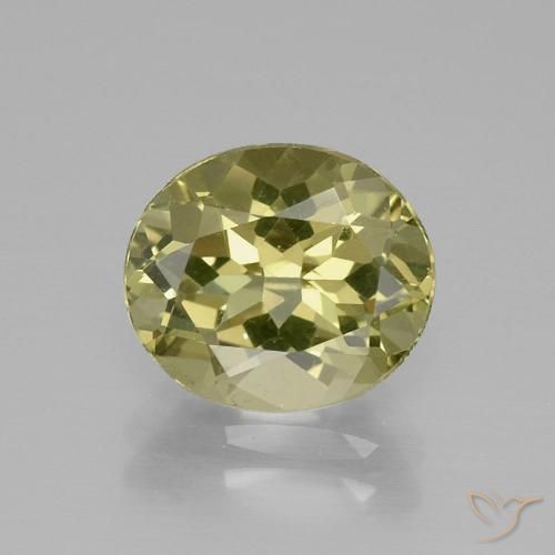 3.14ct Oval Facet Yellow Apatite from Madagascar, Dimension 10 x 8.7mm, Natural untreated Gemstone, VVS-VS Clarity, 1 piece Apatite in Greenish Yellow Color, Mohs Hardness of 5 - 5, Photo A