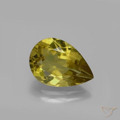 3.29ct Pear Facet Golden Apatite from Madagascar, Dimension 12.2 x 8.6mm, VS Clarity, Natural untreated gemstone, 1pc Apatite in Earthy Gold Color, Mohs Hardness of 5 - 5, Photo A