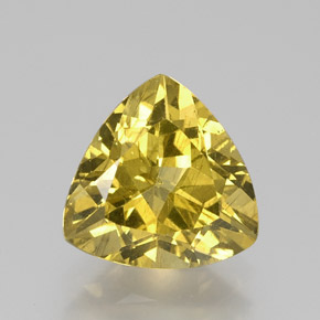 2.83 ct Green Apatite Gemstone, Apatite Gem in Trillion Facet Shape for Sale.