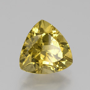 2.83 ct Green Apatite Stone, Natural Apatite in Trillion Facet Shape for Sale