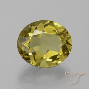 6.65 ct Yellow Apatite Stone, Natural Apatite in Oval Facet Shape for Sale