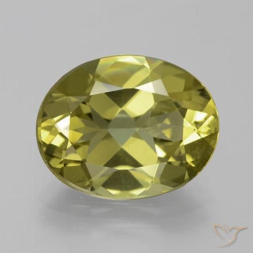 7.34ct Natural Medium Yellow Apatite, Oval, VS, Photo A