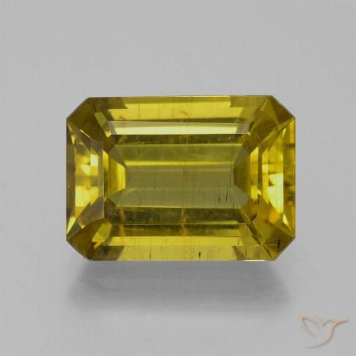 8.07ct Natural Brownish Yellow Apatite, Emerald Cut, SI