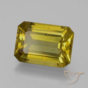 8.07 ct Yellow Apatite Stone, Natural Apatite in Octagon Facet Shape for Sale