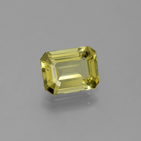 1.69 ct Green Apatite Gemstone, Apatite Gem in Octagon Facet Shape for Sale.