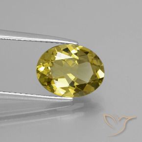 2.66 ct Yellow Apatite Stone, Natural Apatite in Oval Facet Shape for Sale