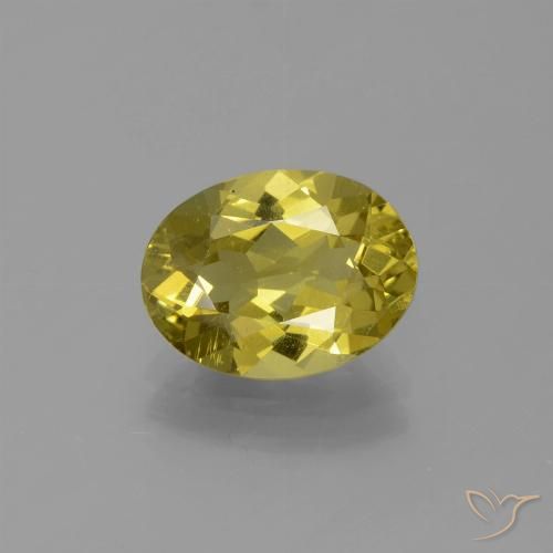 Medium Yellow Apatite Gem - 2.4ct Oval Facet (ID: 387563)