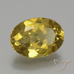5.18 ct Golden Apatite Stone, Natural Apatite in Oval Facet Shape for Sale
