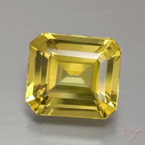 4.42ct Natural Gold Apatite, Emerald Cut, VS