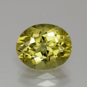 3.42 ct Green Apatite Gemstone, Apatite Gem in Oval Facet Shape for Sale.