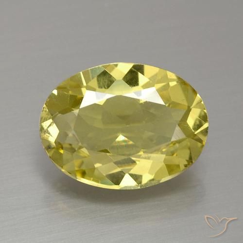 2.91ct Natural Medium-Light Yellow Apatite, Oval, VS