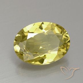 2.91 ct Yellow Apatite Stone, Natural Apatite in Oval Facet Shape for Sale