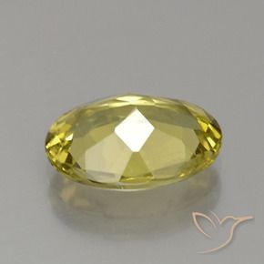 Apatite Gemstone in 11.4 x 8.5 mm Size for Sale, Apatite Stone in Medium-Light Yellow Color