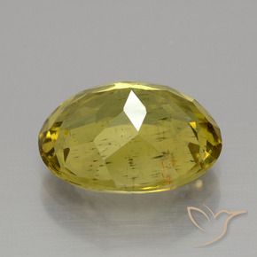 Apatite Gemstone in 12 x 9.5 mm Size for Sale, Apatite Stone in Deep Yellow Color
