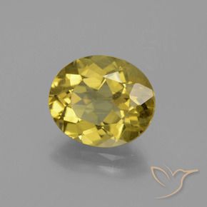 4.83 ct Yellow Apatite Stone, Natural Apatite in Oval Facet Shape for Sale