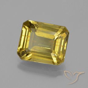 4.46 ct Golden Apatite Stone, Natural Apatite in Octagon Facet Shape for Sale