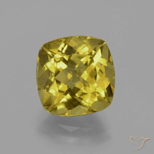 5.19ct Natural Medium Gold Apatite, Cushion, VS, Photo A