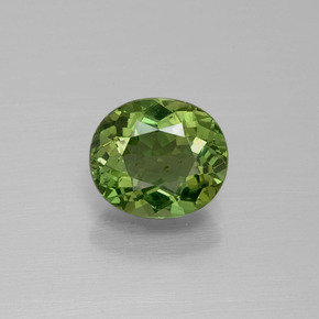 Medium Green Apatite Gem - 1.8ct Oval Facet (ID: 392539)