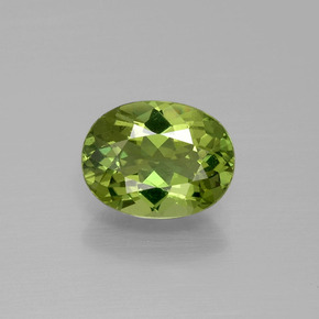 1.94 ct Green Apatite Gemstone, Apatite Gem in Oval Facet Shape for Sale.