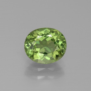 1.42 ct Green Apatite Gemstone, Apatite Gem in Oval Facet Shape for Sale.